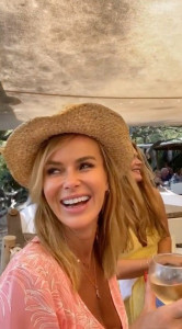 0 Amanda Holden lunches with Piers Morgan and David Coulthard