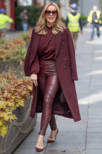 LONDON, ENGLAND - MAY 6: Amanda Holden is seen leaving Global Studios on May 6, 2021 in London, Engl