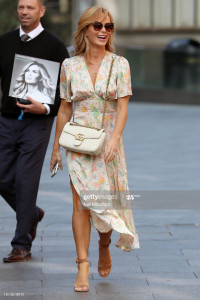 LONDON, ENGLAND - SEPTEMBER 18: Amanda Holden seen leaving Heart Breakfast Radio Studios on Septembe