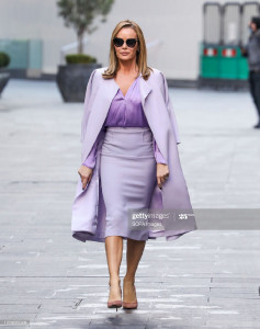 LONDON, UNITED KINGDOM - 2020/11/26: Amanda Holden seen departing The Global Radio Studios In London