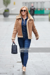 LONDON, ENGLAND - JANUARY 4: Amanda Holden is seen leaving Global Radio Studios on January 4, 2021 i