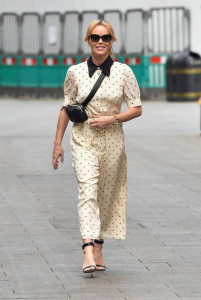 LONDON, UNITED KINGDOM - 2021/04/26: Amanda Holden seen at Global Radio Studios in London. (Photo by
