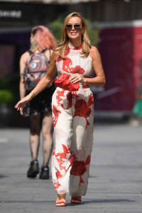 LONDON, ENGLAND - JULY 01:  Amanda Holden seen leaving Heart Breakfast Radio Studios on July 01, 202